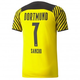BVB Borussia Dortmund Jadon Sancho 7 Hjemme Fotballdrakt 2021-2022 Kortermet